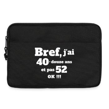 52 years birthday, comedy birthday, 52 years old - Laptop bag 13" - black - Front