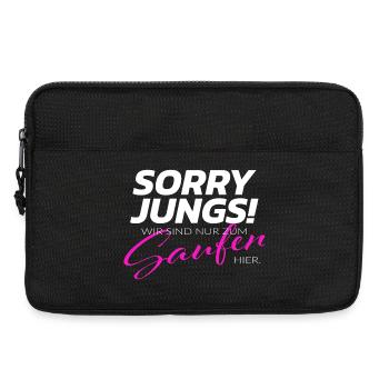 Sorry guys! We're only here to drink. - Laptop bag 13" - black - Front