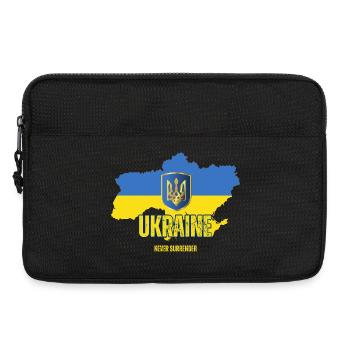Ukrainische Flagge, Ukrainischer Stolz - Laptoptasche 13" - Schwarz - Vorne