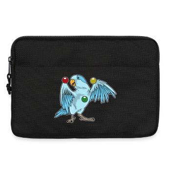 Jongleur perroquet jonglant - Sacoche pour ordinateur portable 13 pouces - noir - Devant