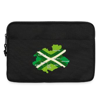 Achterhoek Umriss mit Farben - Laptoptasche 13" - Schwarz - Vorne