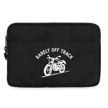 Rarement hors piste moto fan passion moto - Sacoche pour ordinateur portable 13 pouces - noir - Devant