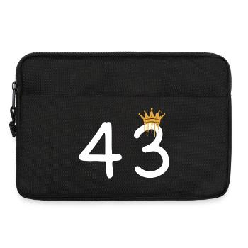Conception de lettrage à la main de la couronne royale - Sacoche pour ordinateur portable 13 pouces - noir - Devant