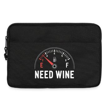 Tank leer – brauche Wein jetzt! - Laptoptasche 13" - Schwarz - Vorne