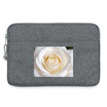 Glatte weiße Rose zum Drucken - Laptoptasche 13" - Grau meliert - Vorne