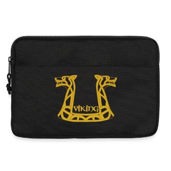Goldener Wikinger-Drache - Laptoptasche 13" - Schwarz - Vorne