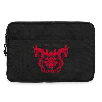 Norse god Odin and red dragons - Laptop bag 13" - black - Front