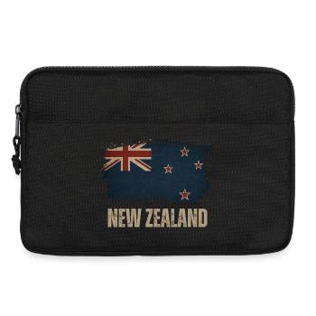 Drapeau Grunge de la Nouvelle-Zélande - Sacoche pour ordinateur portable 13 pouces - noir - Devant