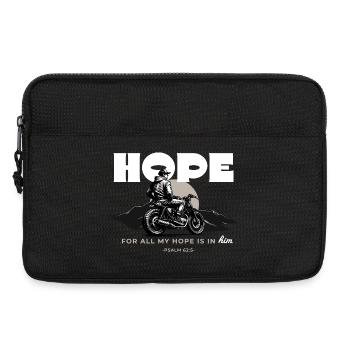 Hope For All My Hope Is In Him Psalm 62 5 Motorcycle - Laptop bag 13" - black - Front