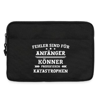 Les erreurs sont pour les débutants - Humour pour le travail de bureau - Sacoche pour ordinateur portable 13 pouces - noir - Devant