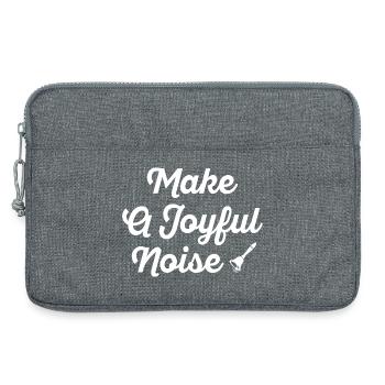 Make A Joyful Noise Typography - Laptop bag 13" - heather grey - Front