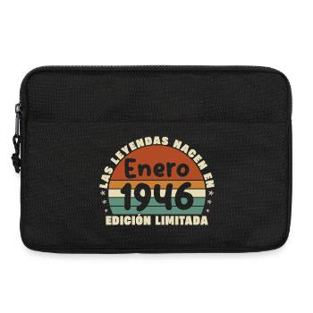 Januar 1946 Vintage-Geburtstagsgeschenk - Laptoptasche 13" - Schwarz - Vorne