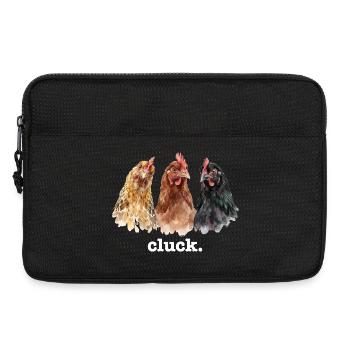 Funny chicken clucking for chicken lovers - Laptop bag 13" - black - Front