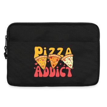 Pizza Addict à la pizza, pizzas Kawaii mignonnes, tranches de pizza sucrées - Sacoche pour ordinateur portable 13 pouces - noir - Devant