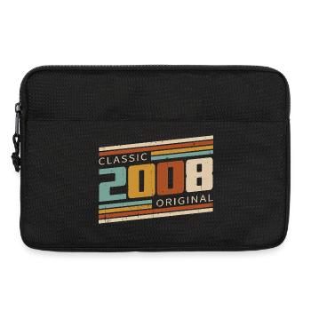 Original 2008 Vintage Vintage Birthday Retro - Laptop bag 13" - black - Front