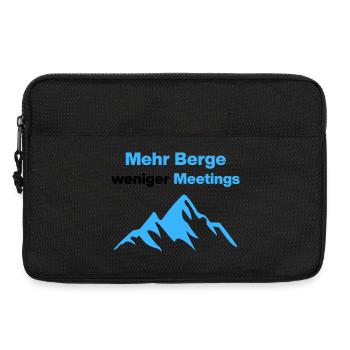 More mountains, fewer meetings, holidays, office - Laptop bag 13" - black - Front