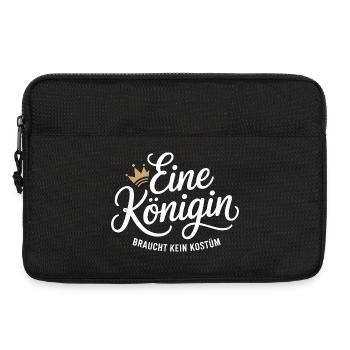 Queen doesn't need a costume disguise carnival - Laptop bag 13" - black - Front