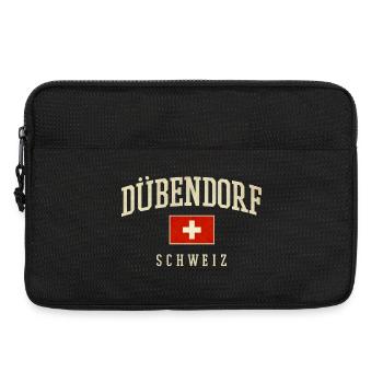 Design de Dübendorf, Suisse, avec drapeau - Sacoche pour ordinateur portable 13 pouces - noir - Devant