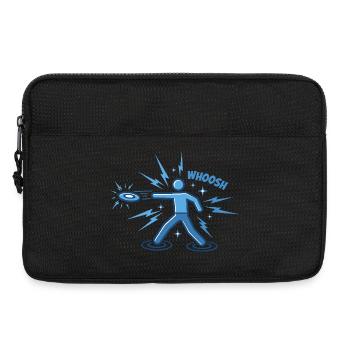 WHOOSH Funny Disc Golf Disc Golfer Flying Disc - Laptop bag 13" - black - Front