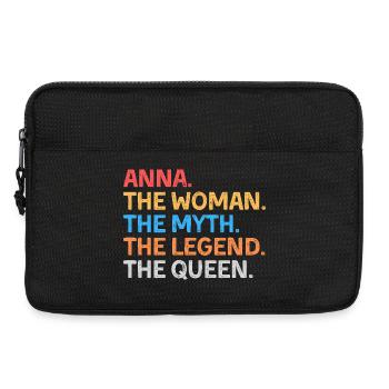 Anna Die Frau Der Mythos Die Legende Die Königin - Laptoptasche 13" - Schwarz - Vorne