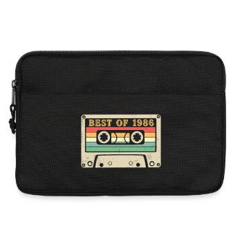 Best of 1986 Retro Kassette 40. Geburtstag - Laptoptasche 13" - Schwarz - Vorne