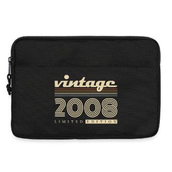 Vintage 2008 Vintage Retro Birthday Gift - Laptop bag 13" - black - Front