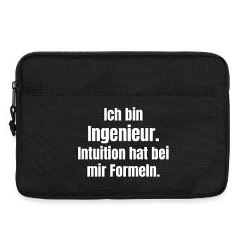 Ingenieur Spruch: Formulas instead of intuition - Laptop bag 13" - black - Front