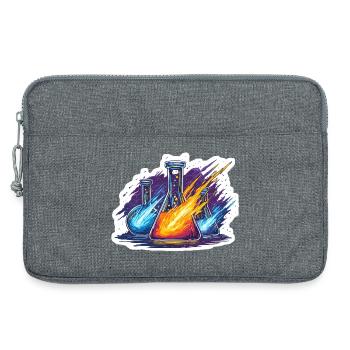 Labor-Geek-Quadrantiden-Meteorregen-Laborexperiment - Laptoptasche 13" - Grau meliert - Vorne