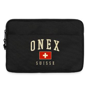 ONEX Schweiz Design - Schweizer Flagge - Laptoptasche 13" - Schwarz - Vorne