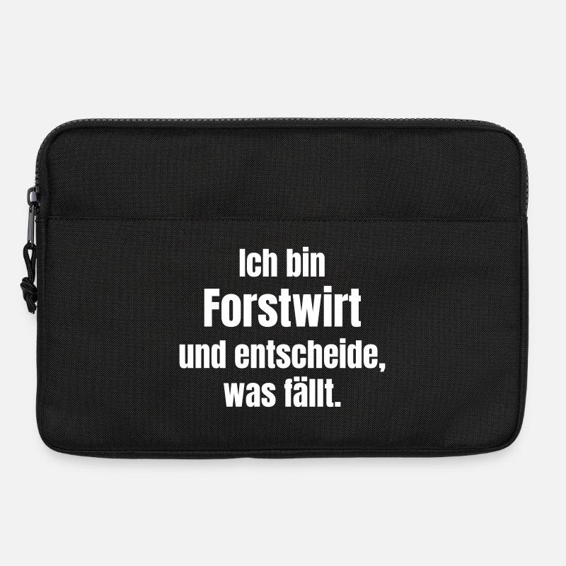 Ich bin Forstwirt – Entscheide, was fällt - Laptoptasche 13" - Schwarz
