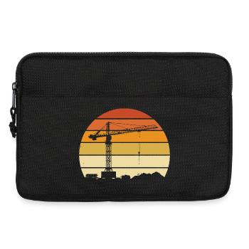 Kranführer Retro Design – Baustelle & Baukran - Laptoptasche 13" - Schwarz - Vorne