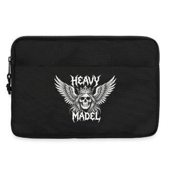 Heavy Girl – Conception de piano à queue Rock & Metal - Sacoche pour ordinateur portable 13 pouces - noir - Devant
