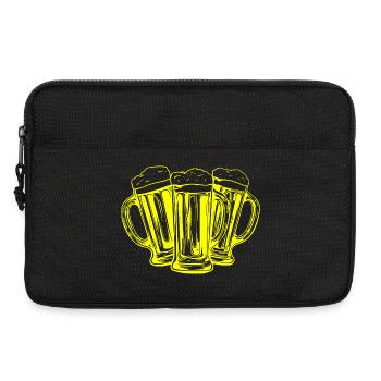 Toast aux verres à bière - Sacoche pour ordinateur portable 13 pouces - noir - Devant