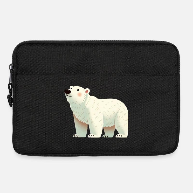 Polar bear - Laptop bag 13" - black