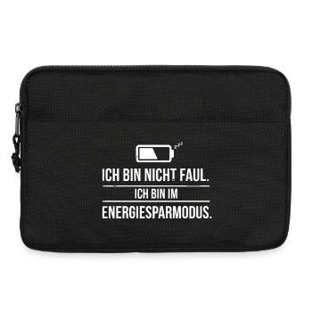 I'm not lazy – I'm in power saving mode - Laptop bag 13" - black - Front