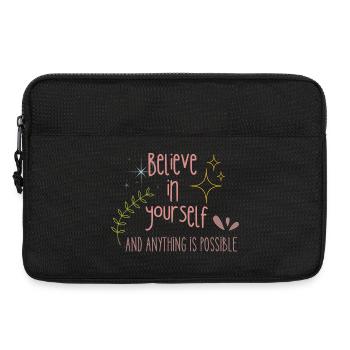 Believe in yourself - Laptop bag 13" - black - Front