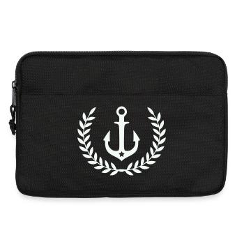 Anchor in the laurel wreath - Laptop bag 13" - black - Front