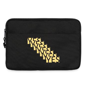 YES – Step statement in gold - Laptop bag 13" - black - Front