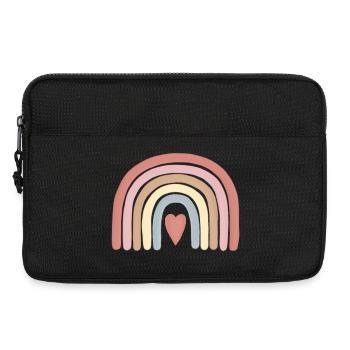 Pastellherz Regenbogenkunst - Laptoptasche 13" - Schwarz - Vorne