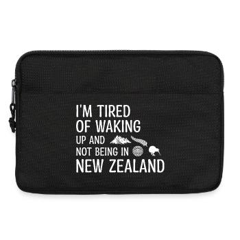 Fatigué de me réveiller et de ne pas être en Nouvelle-Zélande - Sacoche pour ordinateur portable 13 pouces - noir - Devant