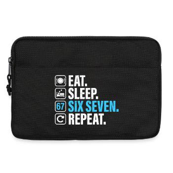 67 - Siebenundsechzig Zahl 67 Meme Essen, Schlaf Sechs 7 - Laptoptasche 13" - Schwarz - Vorne
