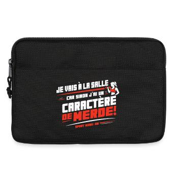 Je vais à la salle sinon j’ai un caractère de - Sacoche pour ordinateur portable 13 pouces - noir - Devant
