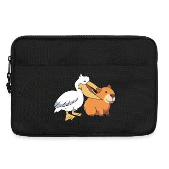 Capybara Capibara - Laptoptasche 13" - Schwarz - Vorne