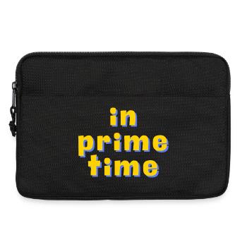 In Prime Time Retro 3D Typography - Laptop bag 13" - black - Front