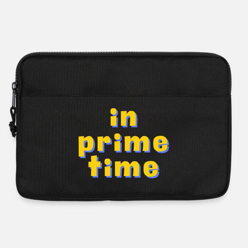 In Prime Time Retro 3D Typografie - Laptoptasche 13" - Schwarz
