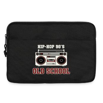 Hip Hop 90s Old School DJ Vinyl - Laptop bag 13" - black - Front