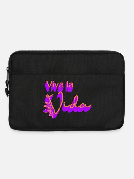 Auf das Leben Blumen-Design - Laptoptasche 13" - Schwarz