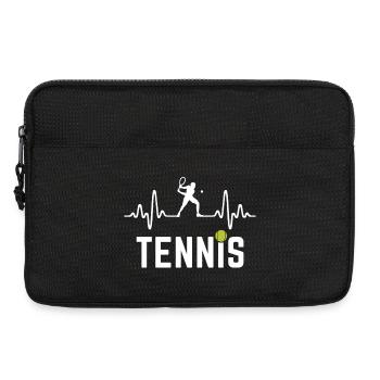 Joueur de tennis Heartbeat - Sacoche pour ordinateur portable 13 pouces - noir - Devant