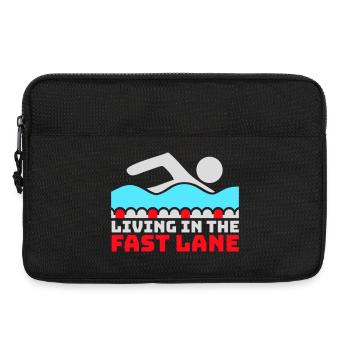 Life In The Fast Lane Float Funny Pool Saying - Laptop bag 13" - black - Front