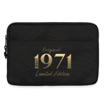 Cadeau du 55e anniversaire Mari Original avril 1971 - Sacoche pour ordinateur portable 13 pouces - noir - Devant